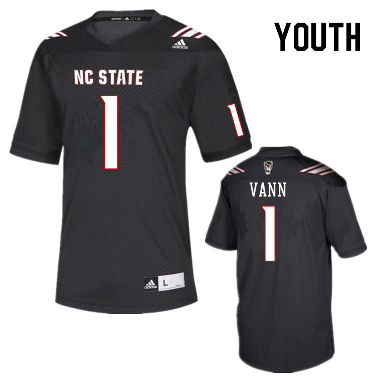 Youth #1 Davin Vann NC State Wolfpack College Football Jerseys Stitched Sale-Black